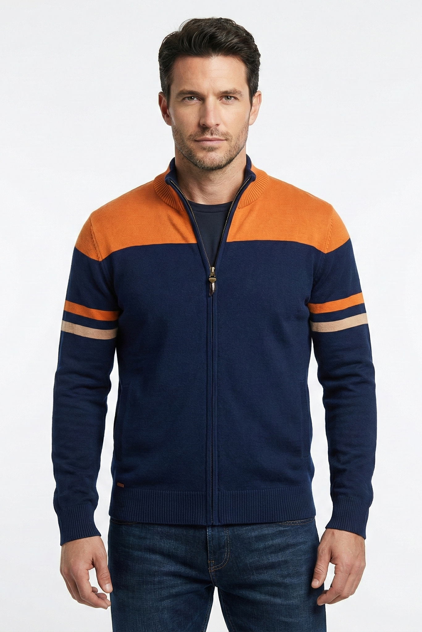 Atlas Retro Striped Bomber Jacket | Ponty