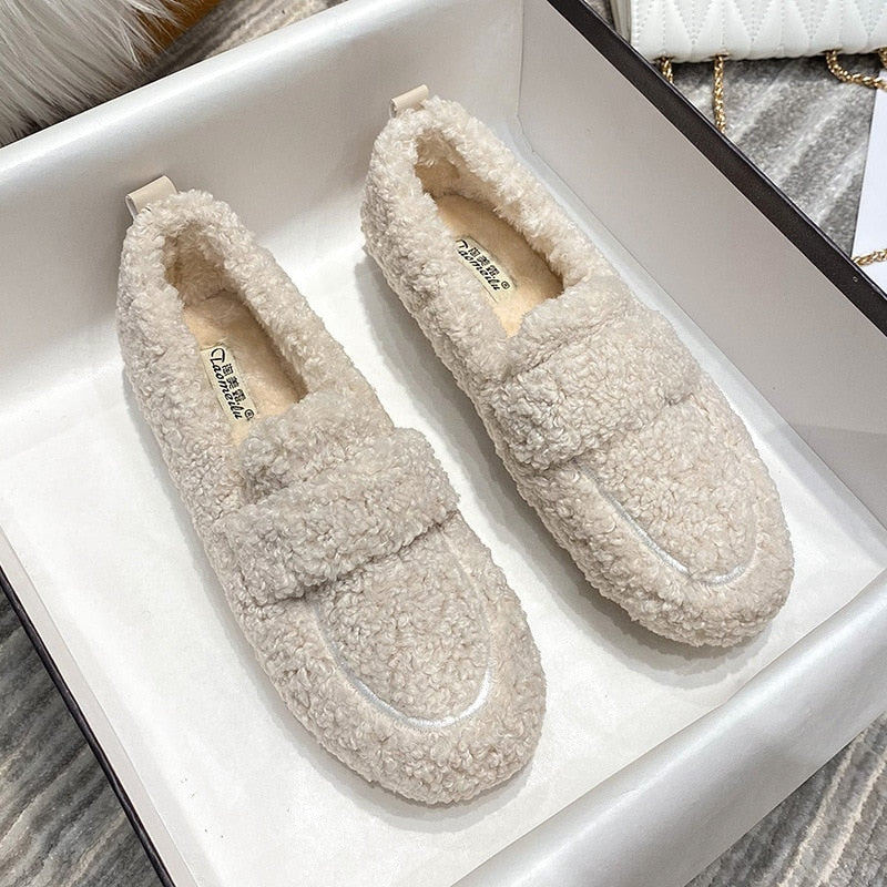 Arielle Plush Moccasins With Non-Slip Sole | Ponty