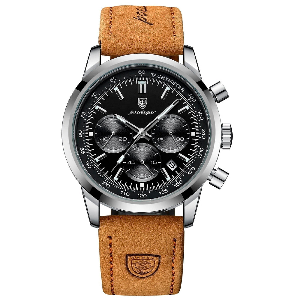 Men's Leather Strap Watch